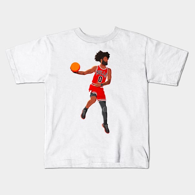 Coby White - Chicago Bulls Basketball Kids T-Shirt by sportsign